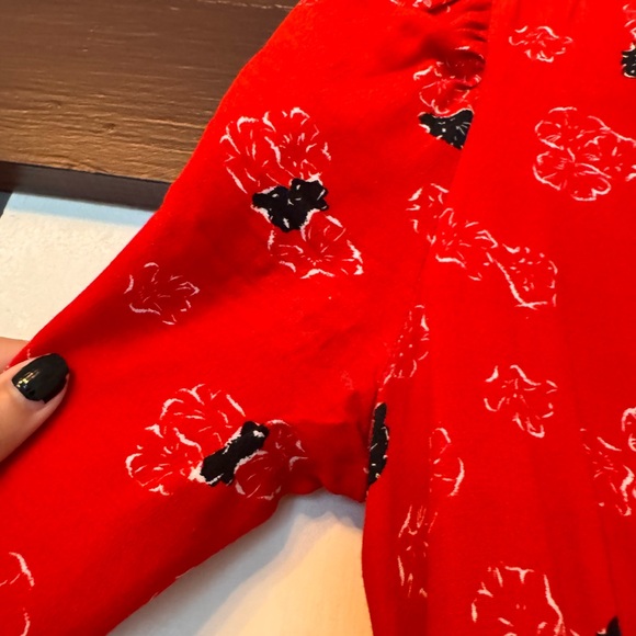 Rouje Red Gabin Floral Midi Wrap Dress - Picture 3 of 9